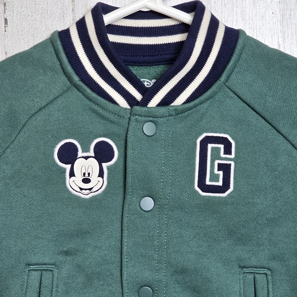 Gap × Disney Boys Organic Cotton Varsity Jacket 18 - 24 months Mickey Mouse